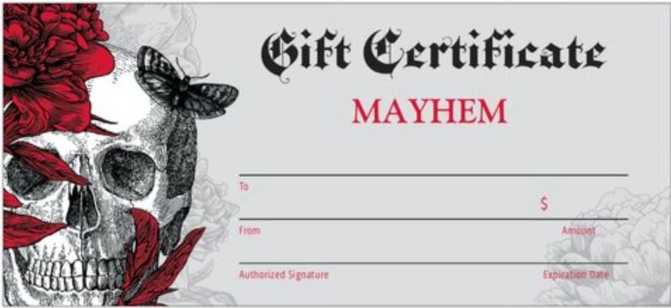 Tattoo Gift Certificate on line for best tattoo shop in Salem